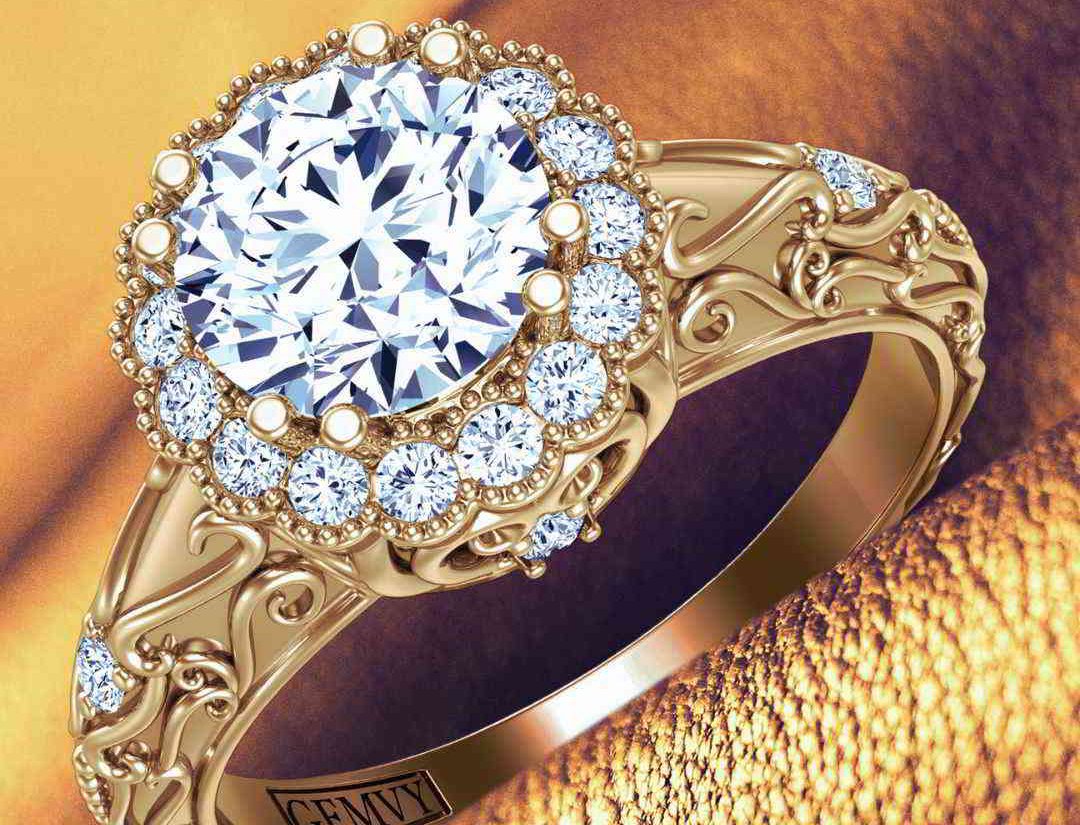 Popular Vintage Inspired Engagement Rings on Pinterest by Harold Stevens