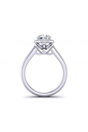 Solitaire Exquisite 4-prong solitaire 3-stone engagement 2.6mm ring 1200SOL-A 