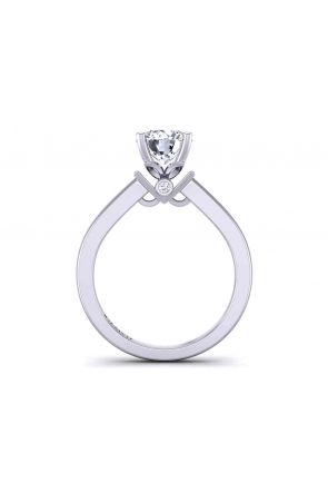 Solitaire Detailed solitaire 3-stone engagement 2.5mm ring 1200SOL-E 