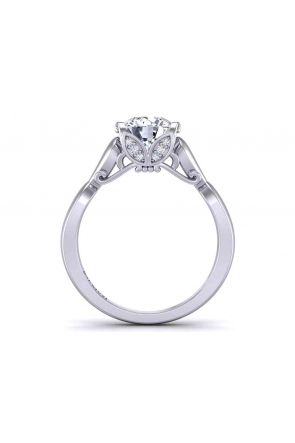 Solitaire Distinct solitaire curvy artistic 2.7mm ring 1460SOL-A 