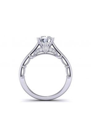 Engagement Rings Detailed 4-prong solitaire contemporary cathedral 2.8mm engagement ring 1470SOL-C 