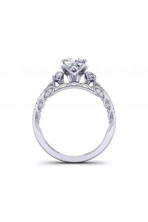 Three-Stone Vine inspired  Princess-cut three-stone 2.3mm engagement ring 1509-3F 