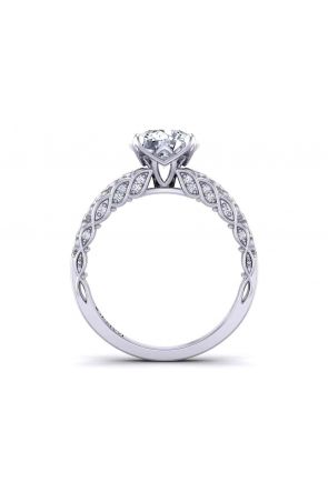 Nature-Inspired Detailed unique band bold diamond Pavé 2.9mm designer ring 1509S-R 