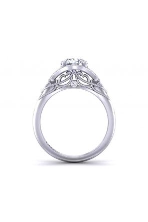  Eye-catching one-of-a-kind designer halo 2.9mm engagement ring AUTM-1317H-NH 