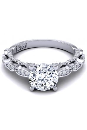 Vintage Style Original art nouveau style diamond ring. PP-1289-A 
