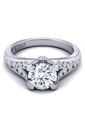 Modern Modern swan inspired designer channel set diamond ring SW-1070-J 