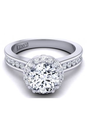 Halo Unique modern custom channel set diamond ring WIST-1538-D 
