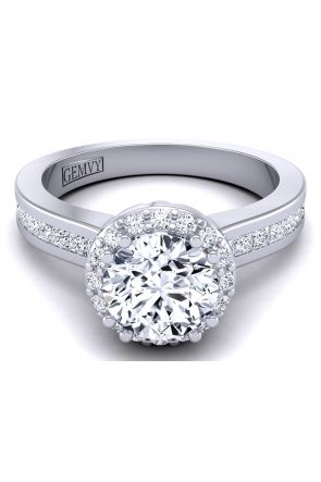  Modern unique princess cut channel set diamond engagement ring WIST-1538-E 
