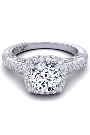  Two row surface pavé bold vintage ring HEIR-1140-F 