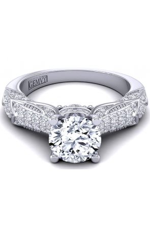  princess cut channel set engagement ring HEIR-1140S-KS 