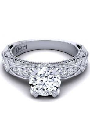  One-of-a kind unique vine inspired engagement ring WIST-1510S-KS 