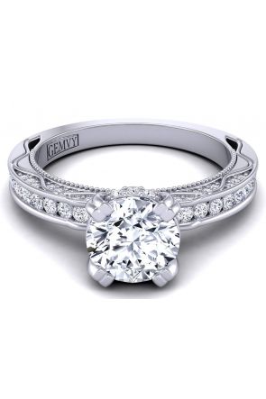  Petite round channel -set modern diamond engagement ring WIST-1510S-MS 