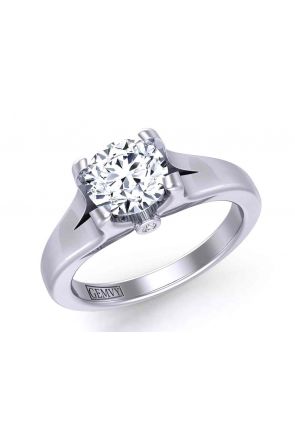 Solitaire Minimalist solitaire modern engagement 2.8mm ring 1070SOL-A 