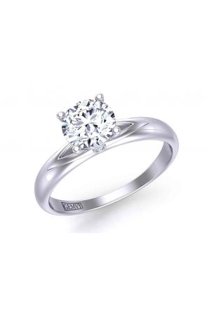 Engagement Rings Slender unique solitaire artistic engagement 2.8mm ring 1173SOL-A 