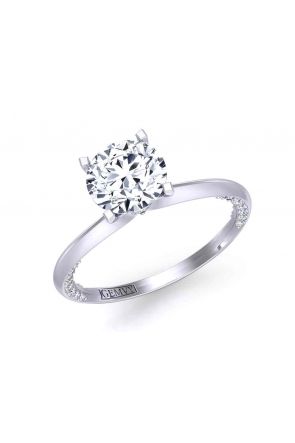 Solitaire Contemporary solitaire designer engagement 1.7mm ring 1176SOL-B 