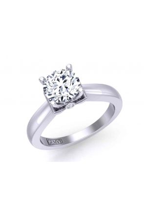  Artisan solitaire 3-stone engagement 2.9mm ring 1200SOL-D 