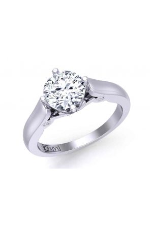 One-of-a-kind solitaire custom  2.3mm ring 1437SOL-A 