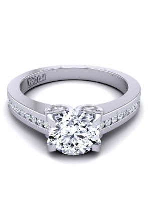 Engagement Rings Modern minimalist wide band channel set 2.5mm engagement ring SW-1441-E 