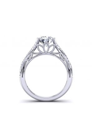 Infinity Infinity double twisted band pavé cathedral engagement ring Mariposa-SC 