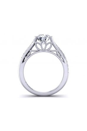 Split Shank Split shank pavé set platinum cathedral engagement ring  Mariposa-SD 