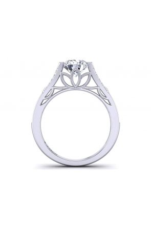 Split Shank Double row pavé set cathedral diamond engagement ring Mariposa-SE 