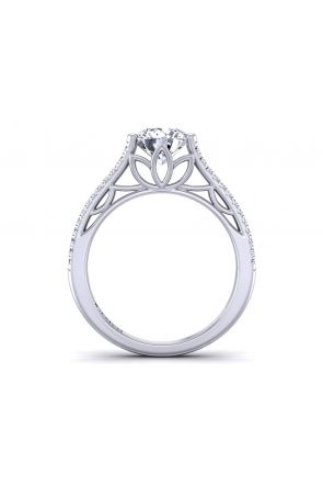 Split Shank Split double-row scalloped pavé diamond engagement ring  Mariposa-SF 