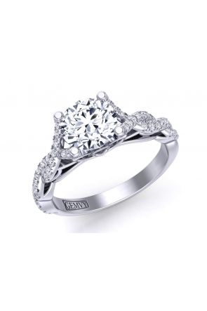  Double twisted shank diamond engagement ring Mariposa-SG 