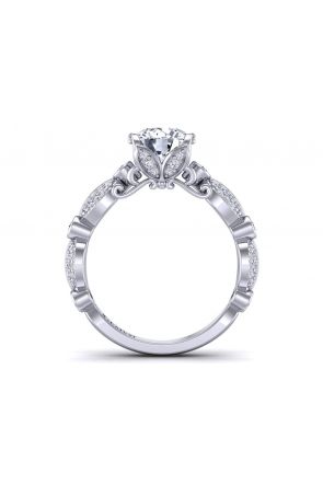  Custom micro pavé butterfly inspired diamond engagement ring. PP-1247-B 
