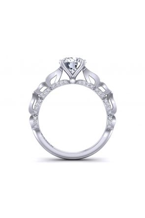 Pavé Original art nouveau style diamond ring. PP-1289-A 
