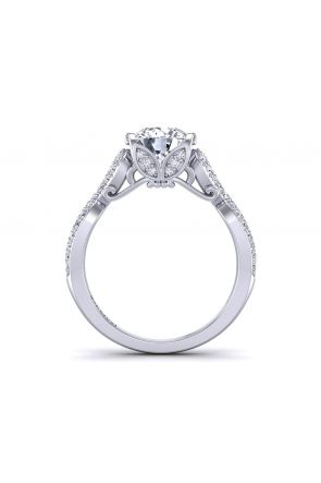 Vintage Style Intricate one-of-a kind micro pavé custom setting. PP-1460-D 