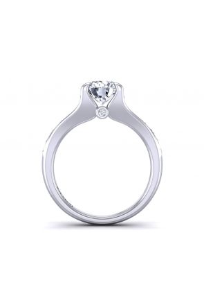 Modern Modern swan inspired designer channel set diamond ring SW-1070-J 