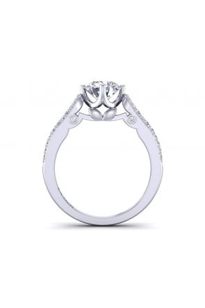Simple Minimalist Micro pavé Art nouveau designer diamond engagement anniversary ring SW-1437-G 