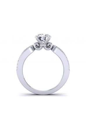 Pavé Double row pavé custom diamond engagement ring. SW-1440-G 