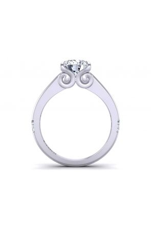  Channel set large diamond  elegant  round  2.9mm engagement ring SW-1441-F 