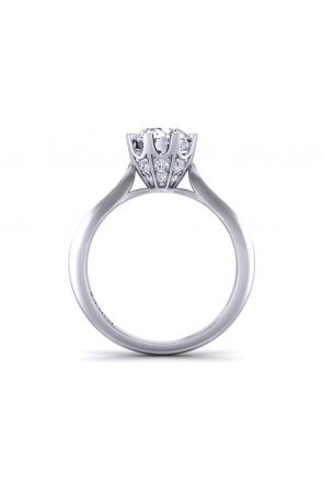 Modern Petite tapered pavé custom diamond ring SW-1450-L 