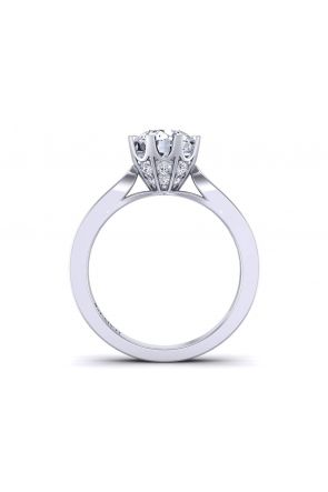 Modern Tapered channel pavé petite diamond engagement ring SW-1450-P 