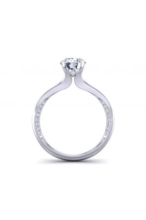  Elegant modern pavé set engagement ring. SWAN-1176-C 