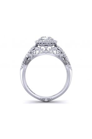 Nature-Inspired Infinity twist halo pavé diamond engagement ring TEND-1180-HK 