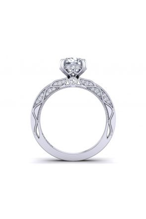 Edwardian 2.9mm round channel set platinum diamond engagement ring WIST-1510S-QS 