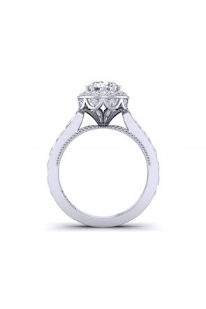 Floral Halo Detailed floral inspired diamond engagement ring WIST-1517-J 