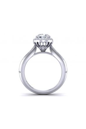  Custom designed floral halo engagement ring WIST-1538-N 