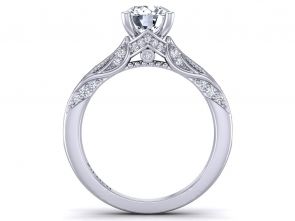 Cathedral Filigree vintage style cathedral  engagement ring HEIR-1140S-GS 