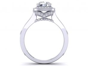 Art Deco Intricate art deco inspired vintage diamond engagement ring HEIR-1345-HF 