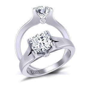  Minimalist solitaire modern engagement 2.8mm ring 1070SOL-A 