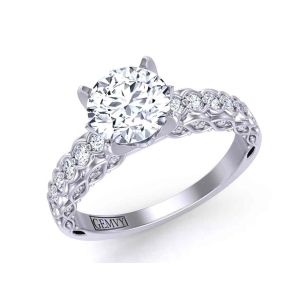  Detailed unique band bold diamond pavé  2.9mm designer ring 1509S-R 