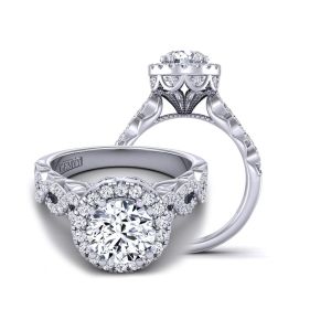  Bold infinity band unique halo engagement ring 1517FL-T 