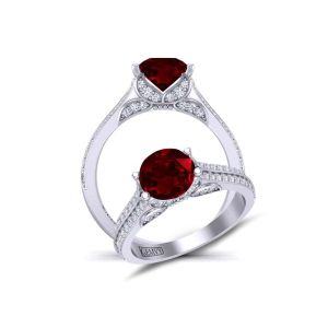 Butterfly inspired custom designed ruby  diamond ringRBY-BUTTERFLY-1263-C 