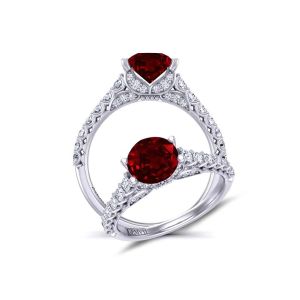  Modern surface prong-set ruby & diamond encrusted masterpiece RBY-BUTTERFLY-1263-E 
