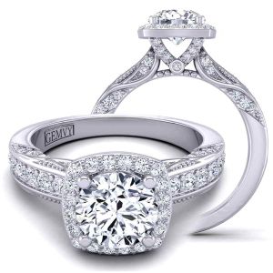  Lavish Pave diamond fiiigree edwardian Ring HEIR-1140-E 