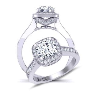  Intricate art deco inspired vintage diamond engagement ring HEIR-1345-HF 